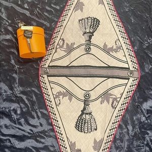 Hermes Cashmere/Silk Harnais Remix losange scarf